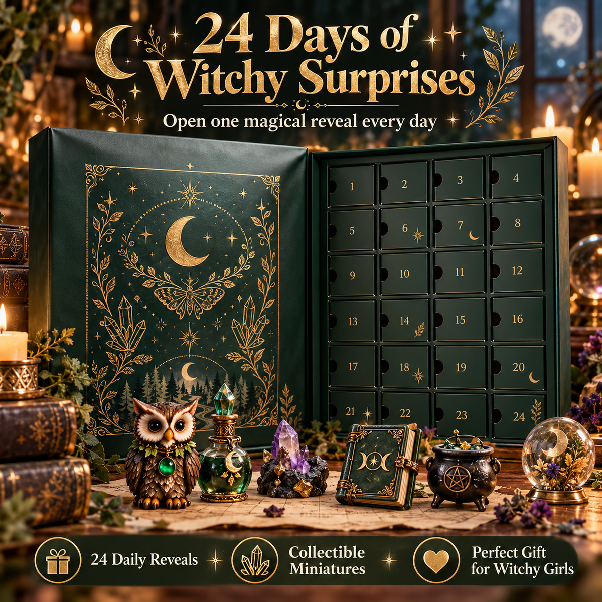 🌙🔮 Woodland Witch Advent Calendar 2026 – 24 Days of Magical Surprises 🎁