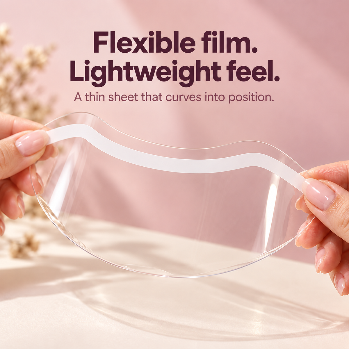 50-Pack Disposable Face Shields – Clear Adhesive Splash Guards for Hair Washing & Lash Care ✨