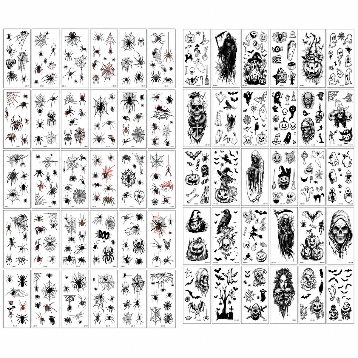 🕷️ 30 PCS Halloween Spider & Web Transfer Stickers – Make Everything Spookier