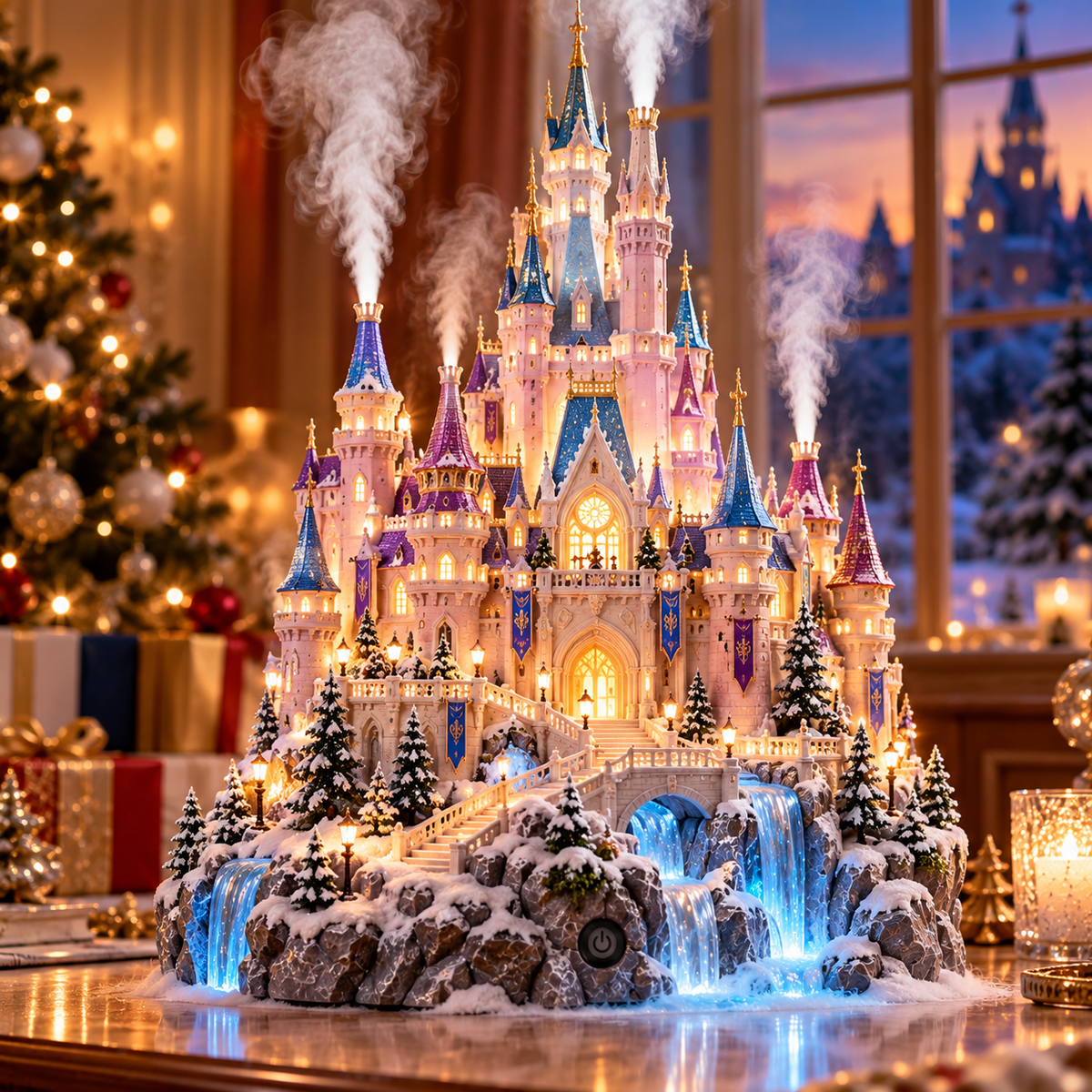 🏰 Fairytale Castle Humidifier – Glowing Mist Fantasy Decor ✨