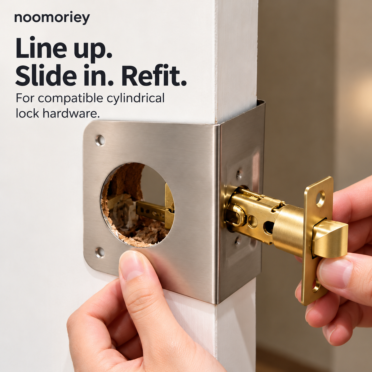 Door Lock Repair Plate – Cover Damaged Lock Areas & Refresh Your Door’s Finish ✨