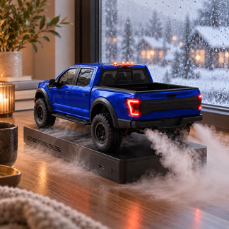 LED Pickup Truck Humidifier -Realistic Exhaust Mist,Raptor-Style Model & CoolDesk Decor