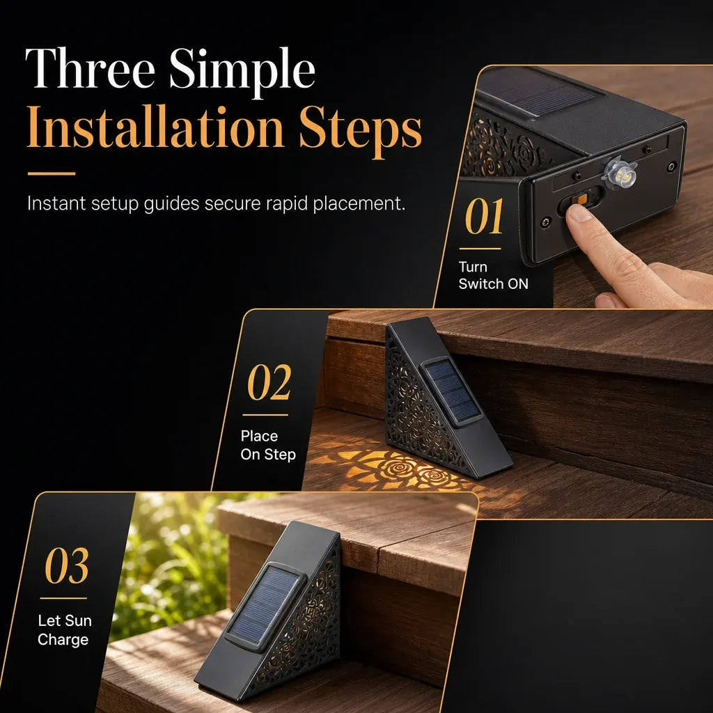 ☀️ Solar Step Light – For stairs, decks & pathways ✨