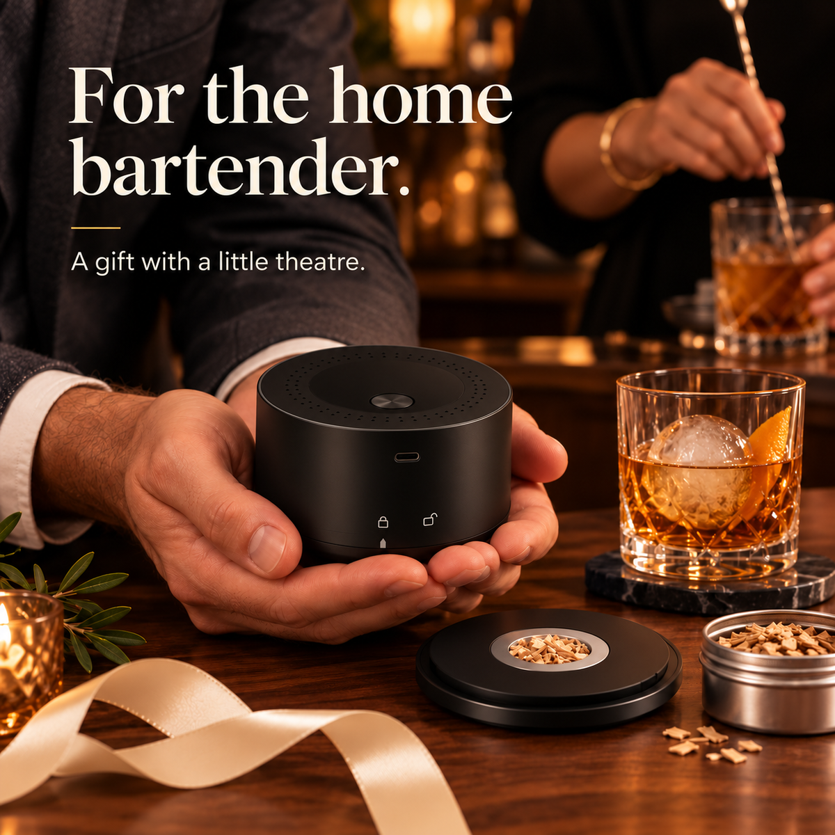 🥃 Electric Whiskey Smoker Kit — Rechargeable, No Butane