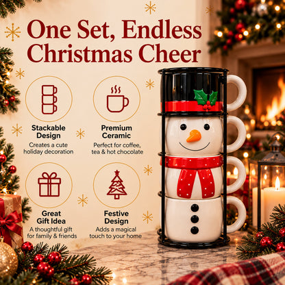 🎄MugMates™ Christmas Mug Set — Sip & Stack