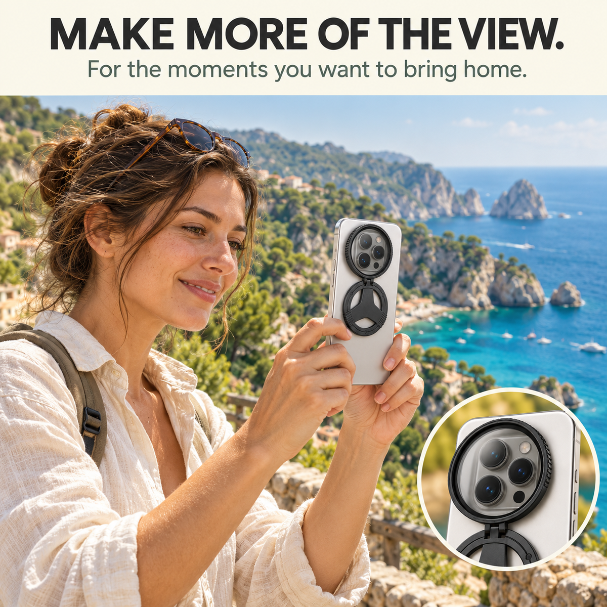 📸 Magnetic CPL Phone Camera Filter – Adjustable Polarizer for Reduced Glare & Reflections