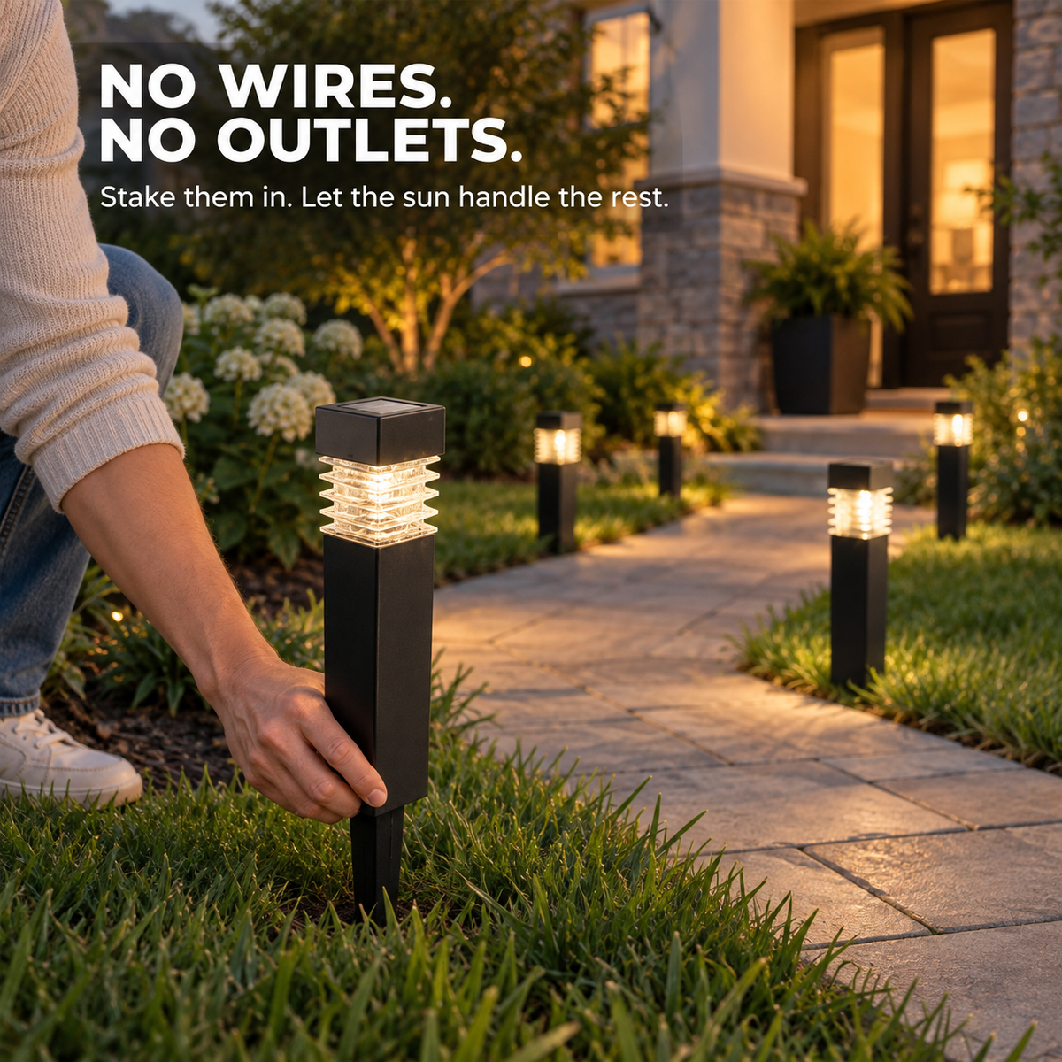 ☀️ Solar Pathway Lights – Wireless Outdoor Lighting for Walkways, Gardens & Yards
