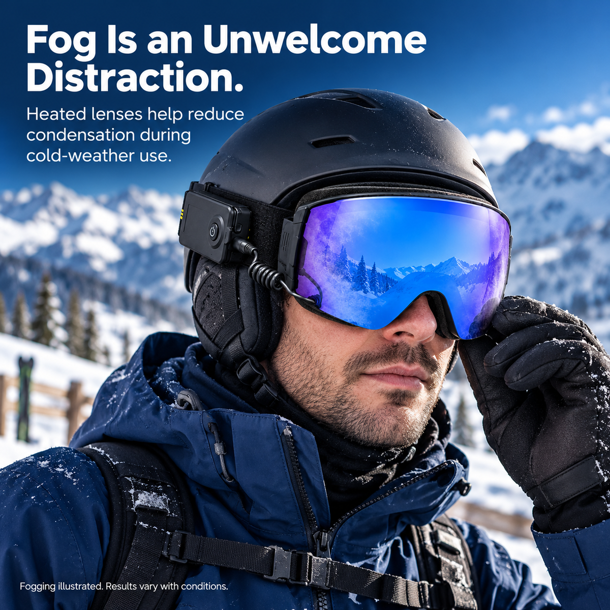 🎄 Heated Anti-Fog Ski Goggles –❄️ A Christmas Gift for Snow Lovers 🎁