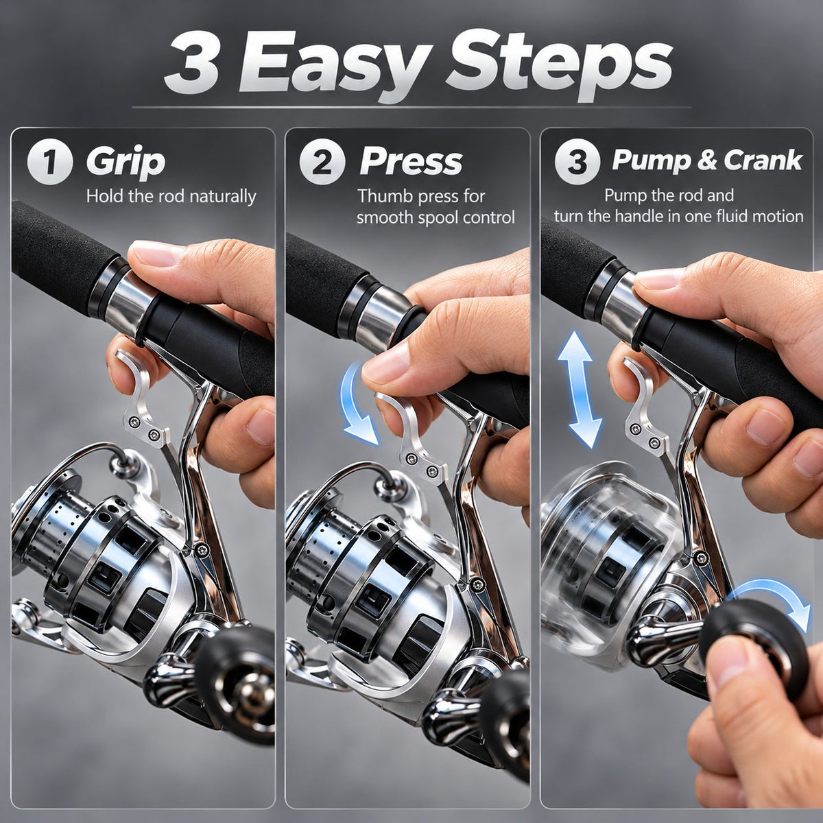 🎣 Single-Hand Jigging Reel