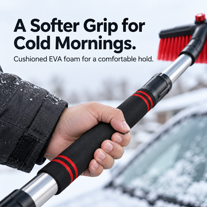 ❄️ 47.2″ Extendable Snow Brush & Ice Scraper — Reach Farther, Pack Smaller