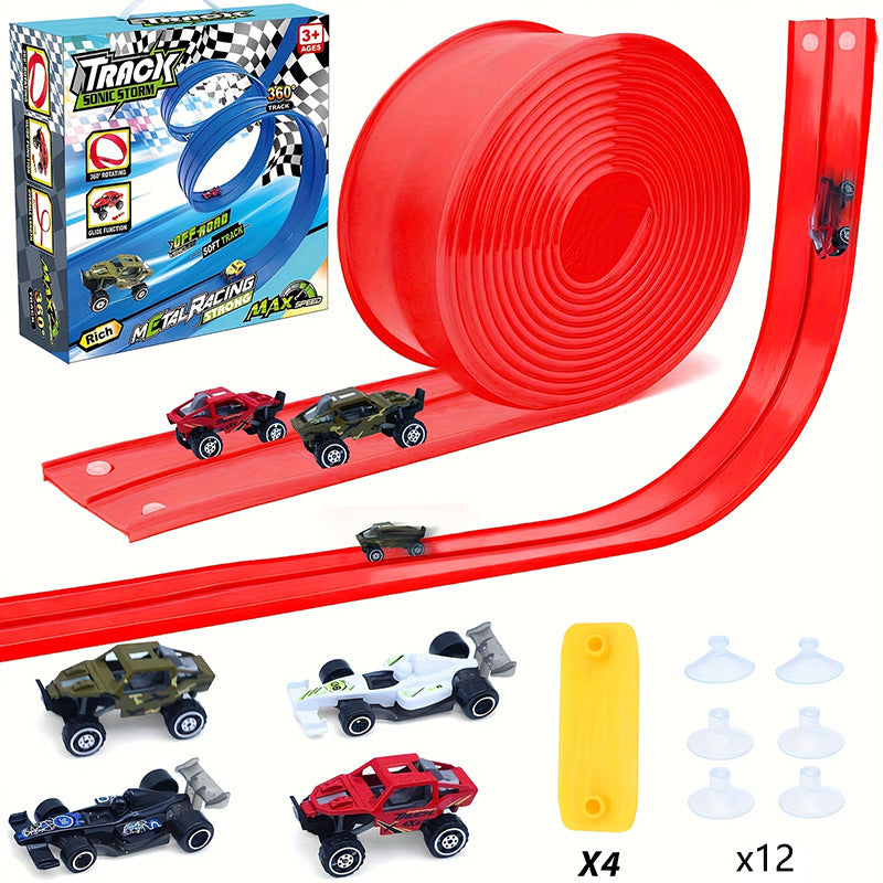 Kids' Flexible Suction Cup Race Track Set