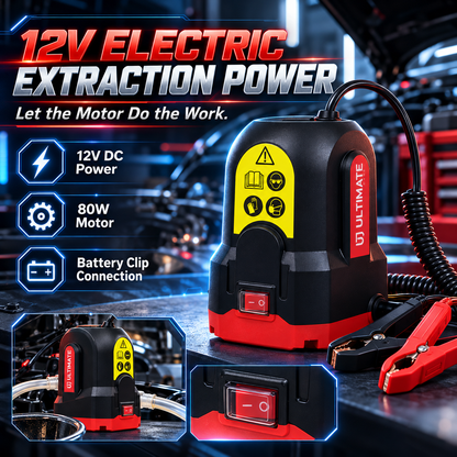 🔧 12V 80W Electric Oil Extractor Pump – Skip the Messy Oil Changes, Extract Used Oil with Ease! ⚡