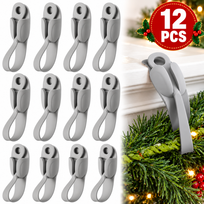 🎄🌿 No-Drill Christmas Garland Hangers ✨🏡 | Flexible Silicone Hooks for Mantels & Staircases