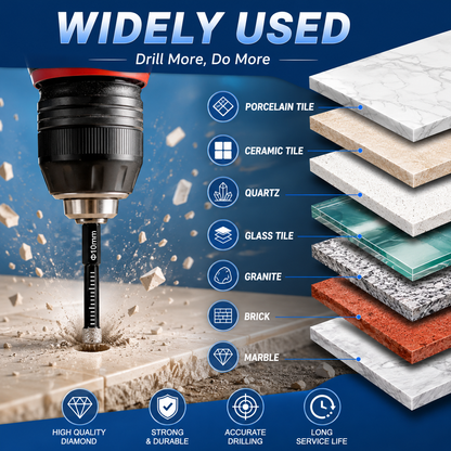 Diamond Drill Bits Set-Brazed Diamond Drill Bits for Precision Drilling in Tile Ceramic Glass Granite Marble Masonry