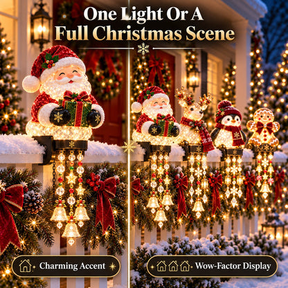 🎄Christmas Porch Railing Lights – 4 Festive Character Designs