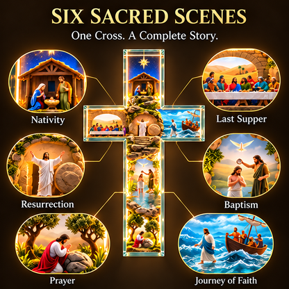 🙏✝️ Jesus Story Cross Lamp – A Gift of Faith, Hope & Love ✨