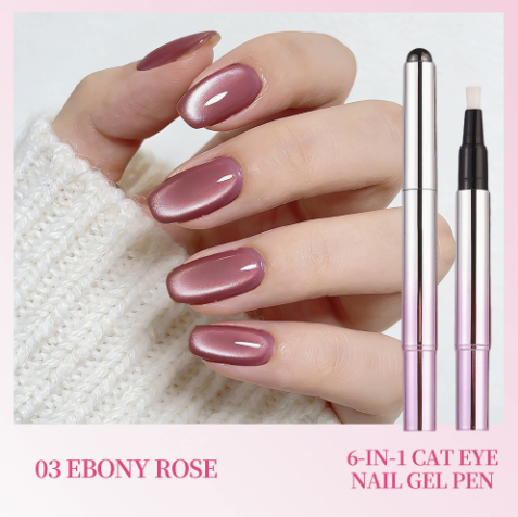 💅 All-in-One Cat-Eye Nail Gel Pen – Easy DIY Salon-Look Nails