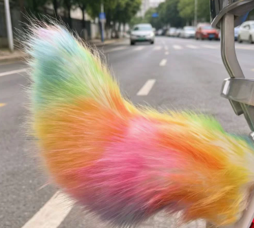 Interactive Wagging Car Tail – The Fun, Fluffy Tail That Brings Your Ride to Life! 🌈