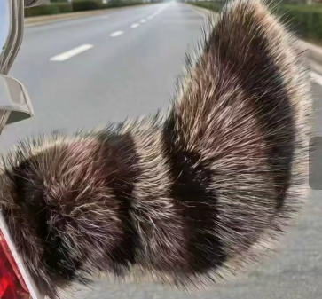 Interactive Wagging Car Tail – The Fun, Fluffy Tail That Brings Your Ride to Life! 🌈