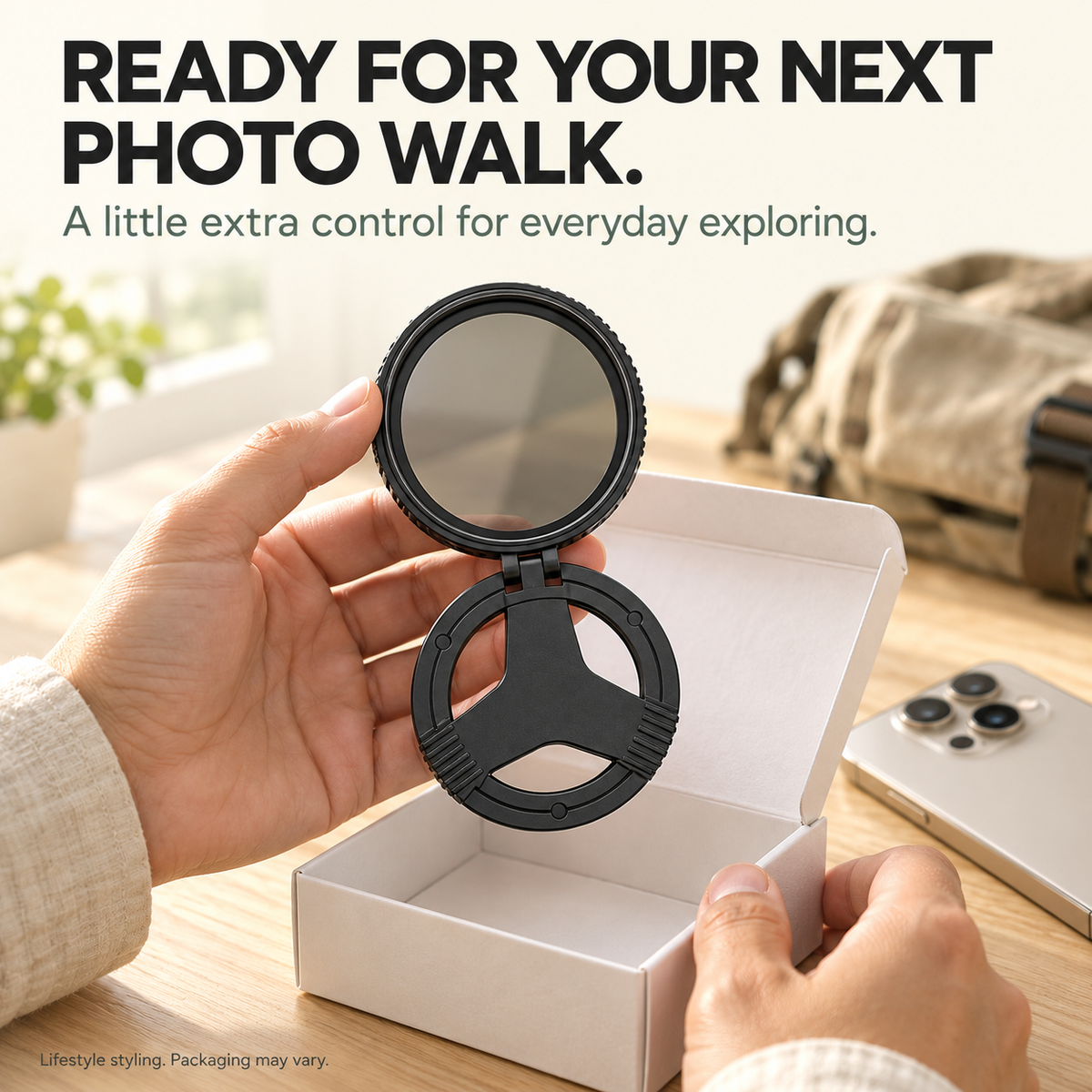 📸 Magnetic CPL Phone Camera Filter – Adjustable Polarizer for Reduced Glare & Reflections