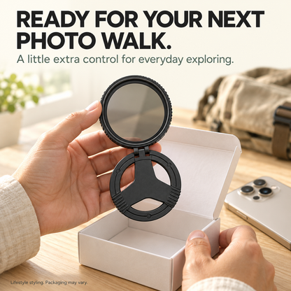 📸 Magnetic CPL Phone Camera Filter – Adjustable Polarizer for Reduced Glare & Reflections
