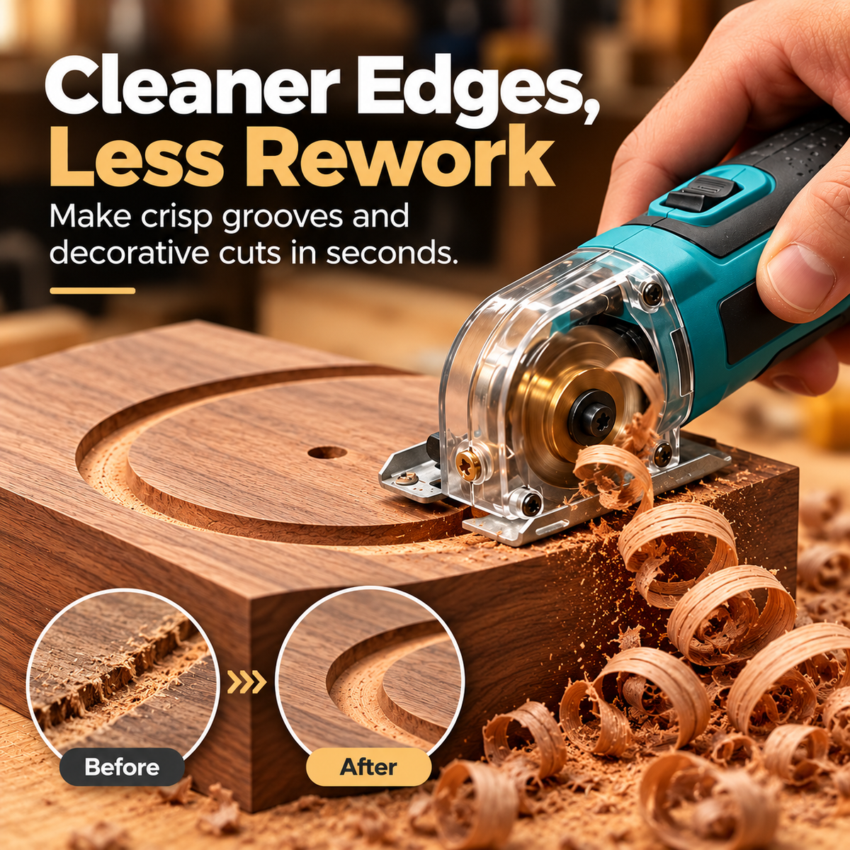 🔧Compact Precision Wood Carving Tool – Freeform Groove & Detail Cutter