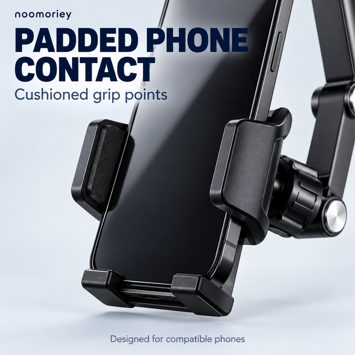 Foldable Car Phone Holder – Adjustable Clip-On Mount