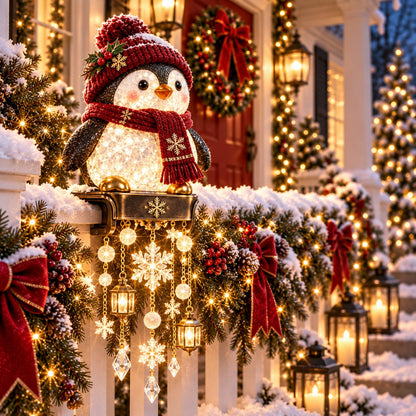 🎄Christmas Porch Railing Lights – 4 Festive Character Designs