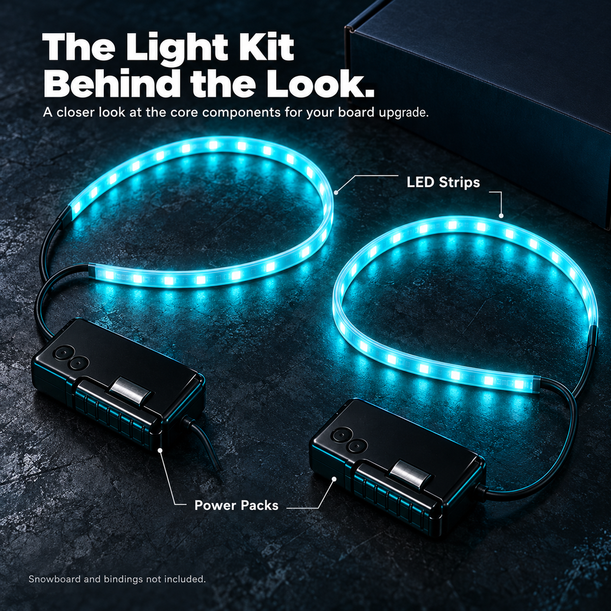 🏂 LED Snowboard Edge Light Kit ✨ 7 Color-Changing Lights – Turn Every Night Ride Into a Light Show