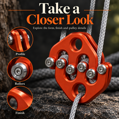 🧗 RopeMaster™ Compact Climbing Pulley ⚙️