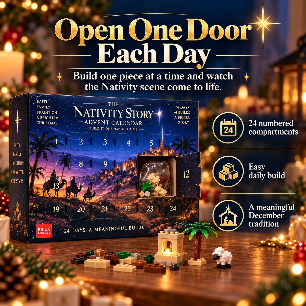 ✝️🎄 24-Day Nativity Advent Calendar – Build Your Own Magical Christmas Village! 🏠✨