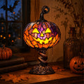 🎃🎃 Halloween Pumpkin Glow Lamp – Vintage Stained-Glass-Style Table Light