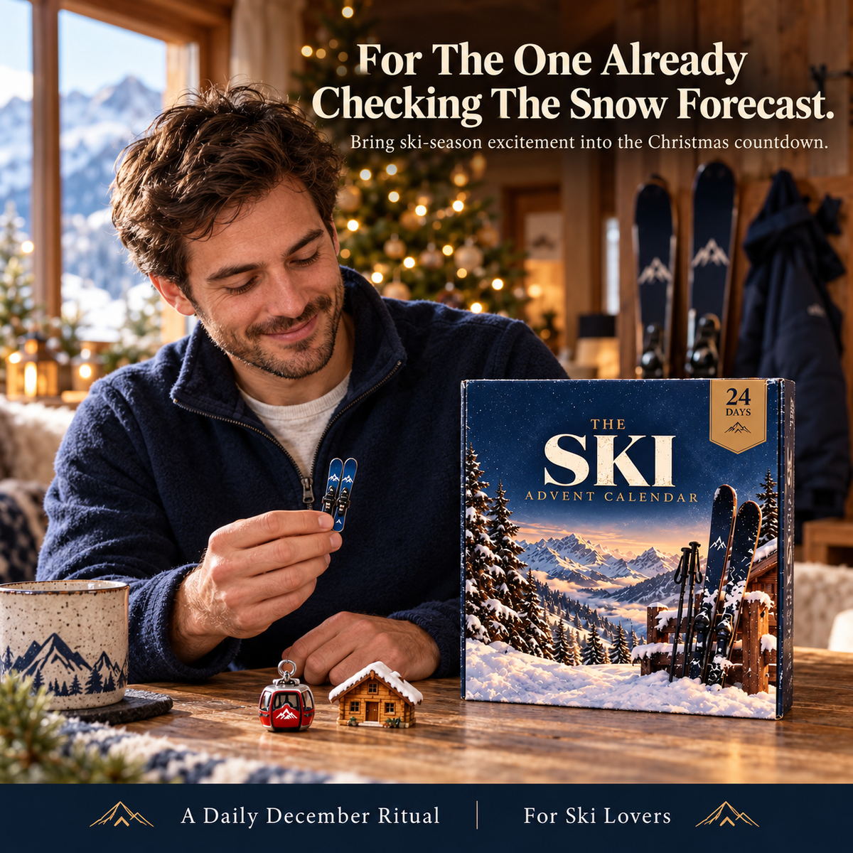 ⛷️ Ski Advent Calendar 2026 – 24 Day Alpine Christmas Countdown 🎄 | Skier & Snow Lover Gift 🎁