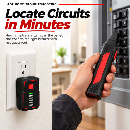 ⚡ Circuit Breaker Finder Kit – Fast & Accurate Electrical Circuit Tracer with Receiver, Outlet Tester & Accessories for Homeowners and Electricians
