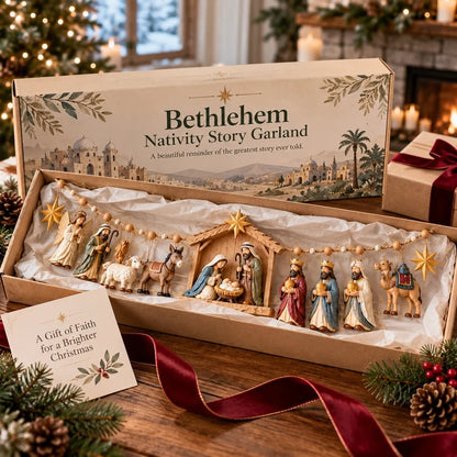 ✝️ 🎄 The Night Hope Was Born – Bethlehem Nativity Christmas Garland