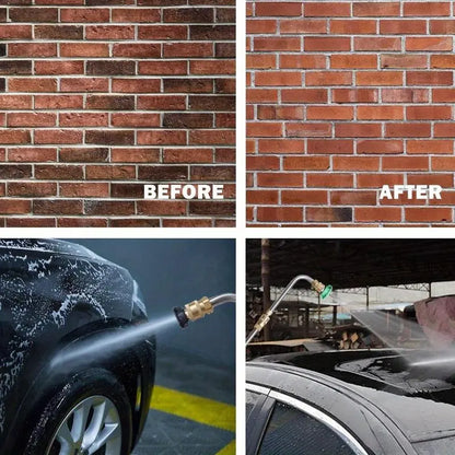 🧹Stainless Steel Power Washer Wand, Angled Extension Lance for Roof Gutter Car Cleaning 💦