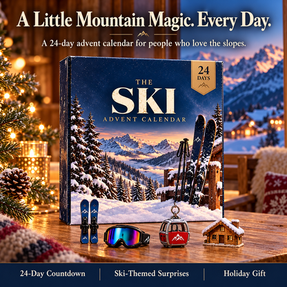⛷️ Ski Advent Calendar 2026 – 24 Day Alpine Christmas Countdown 🎄 | Skier & Snow Lover Gift 🎁