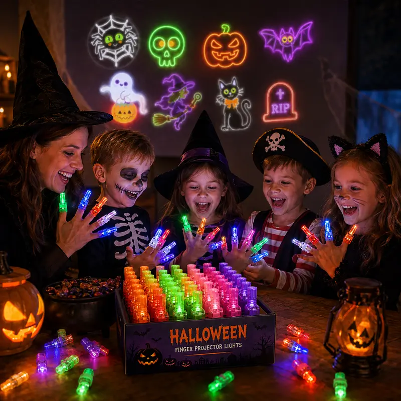 👻 36PCS Halloween Finger Projector Lights - Spooky Fun at Your Fingertips