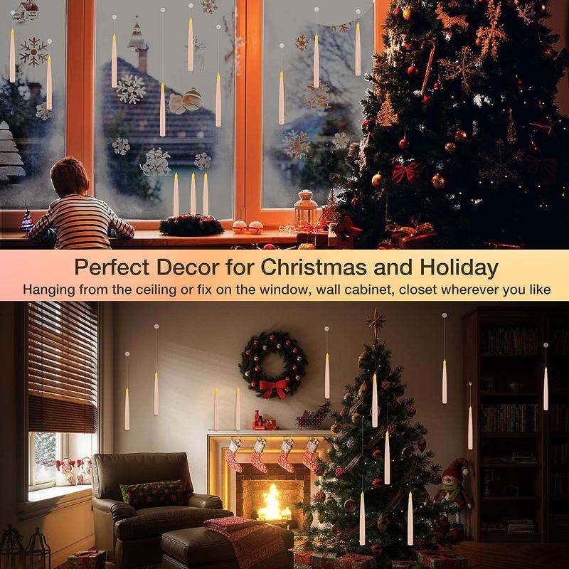 ✨ Magic Wand Flameless Floating LED Candles – 12-Pack Hanging Lights