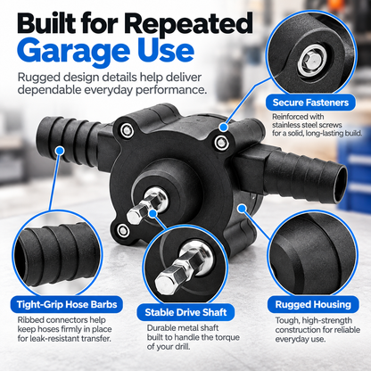 🔧⚡ Drill-Powered Fluid Transfer Pump 🚗💦 – Fast & Easy Oil Changes 🛠️ | Mess-Free Gear Oil & Transmission Fluid Transfer 💪✨