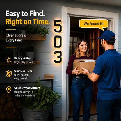 Make Your Home Easy to Find ✨ Solar LED House Numbers
