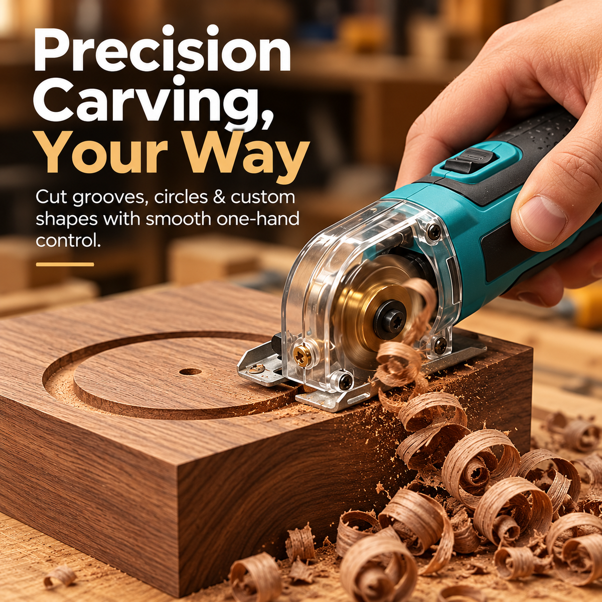 🔧Compact Precision Wood Carving Tool – Freeform Groove & Detail Cutter