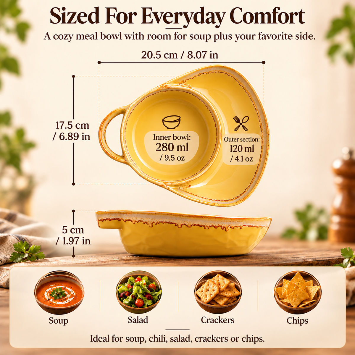 ✨Handmade Soup & Sandwich Bowl Set / Cozy Meals🥣