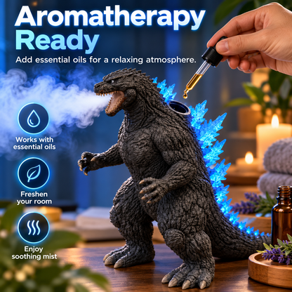 🐉 Kaiju Mist Humidifier – Cool Mist & Glowing Blue LED Monster 💙