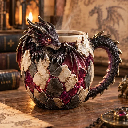 🐉🥚Dragon Egg Fantasy Sculpted Mug | 14oz Resin Coffee Cup for Dragon Lovers