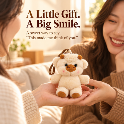 Your Bag’s Cutest Plus-One 🐮✨ Mini Plush Animal Bag Charm