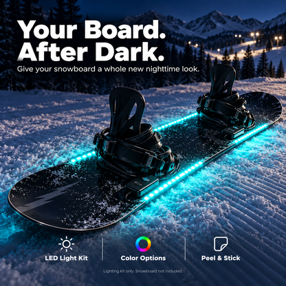 🏂 LED Snowboard Edge Light Kit ✨ 7 Color-Changing Lights – Turn Every Night Ride Into a Light Show