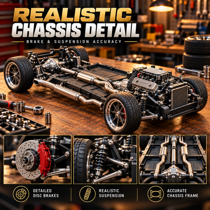 🏎️ Classic GT500-Style Fastback DIY Model Car - V8 Muscle Car Kit 🛠️