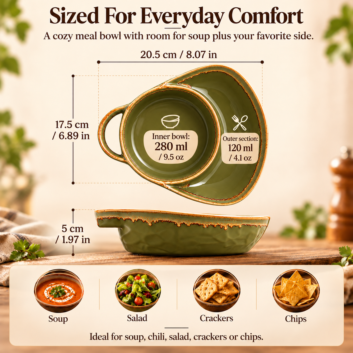 ✨Handmade Soup & Sandwich Bowl Set / Cozy Meals🥣