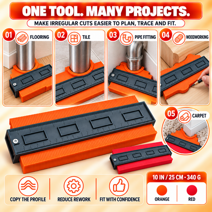 🔥 50% OFF Contour Gauge Tool – Copy Any Shape & Make Perfect Cuts Every Time🔨